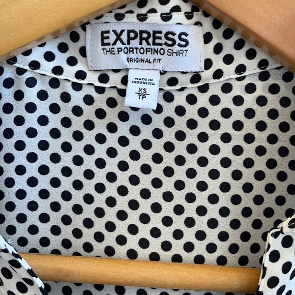 Express Polka Dot Portofino sleeveless shirt - Picture 2 of 4